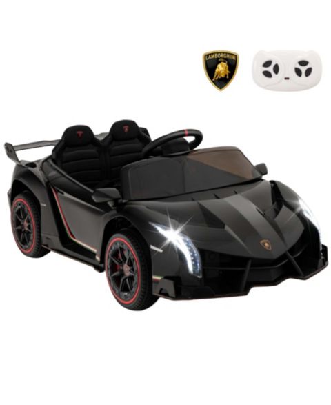 Детская игрушка Costway Licensed Lamborghini 4WD 12V Electric Kids Ride-On Car (24"W x 44"D x 18"H), 66 lb. Capacity, Ages 3-8, цвет: Чёрный
