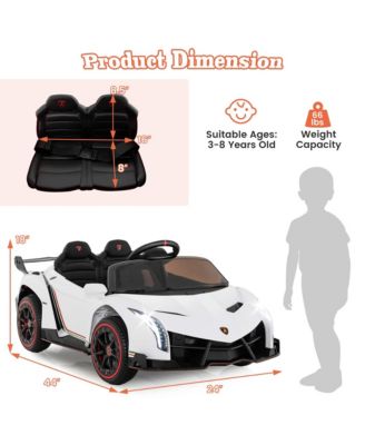 Licensed Lamborghini 4WD Kids Ride-on Sports Car 12V Battery Powered 2.4G Remote