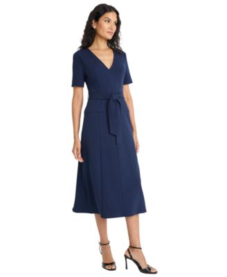 Women's V-Neck Midi Dress 