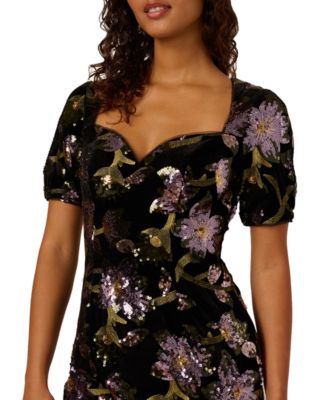 Women's Printed Sweetheart Neck Dress