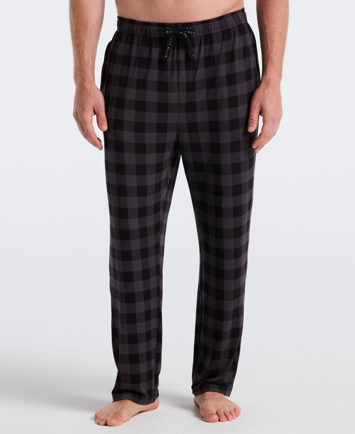 Perry Ellis Portfolio Men's Deluxe Touch Buffalo Plaid Sleep Pants