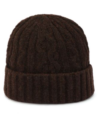 Women's Embroidered Cable-Knit Beanie Hat