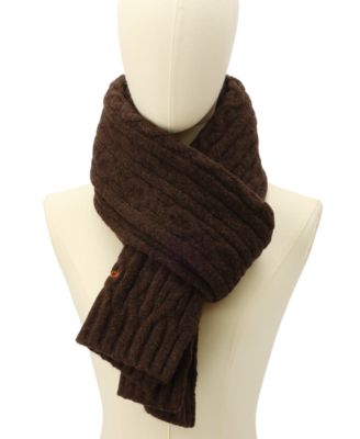 Women's Embroidered Cable-Knit Muffler Scarf