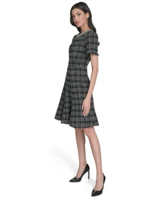 Women's Crewneck Tweed Dress
