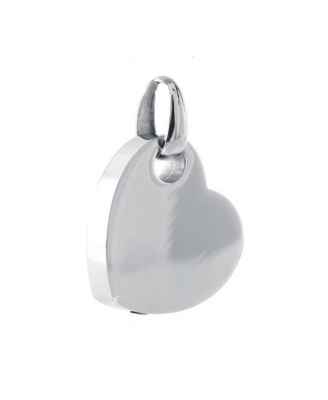 Sterling Silver .925 Cremation Heart 5/8 inch Pendant with 18 inch Necklace