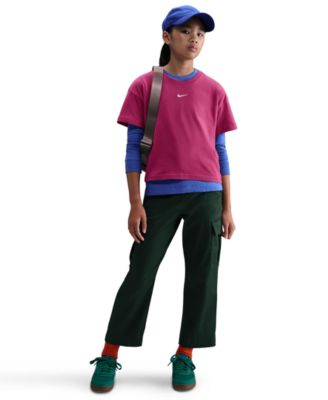 Big Girls Sportswear Essential Cotton Swoosh Logo T-Shirt