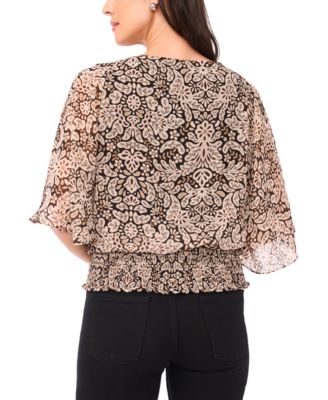 Women's Smocked-Waist Top