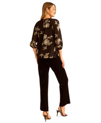 Women's Printed Puff Sleeve Top