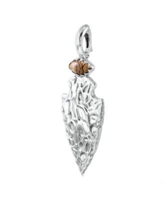 Sterling Silver Picture Jasper Fritz Casuse Arrowhead Pendant Enhancer