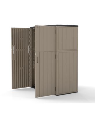 57Cu.ft Resin Outdoor Storage Shed with Floor, Waterproof Storage Cabinet for Garage, Garden, Pool & Bikes