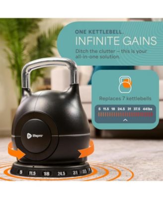 Adjustable Kettlebell Weight Set – 22.5 lb 7-in-1 Quick-Select Strength Training Kettlebell, Compact Space-Saving Home Gym Design