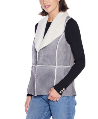 Women's Black Label  Sherpa-Trim Sweater Vest