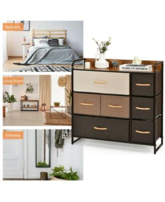 Wooden Top Dresser Storage Chest for Bedroom