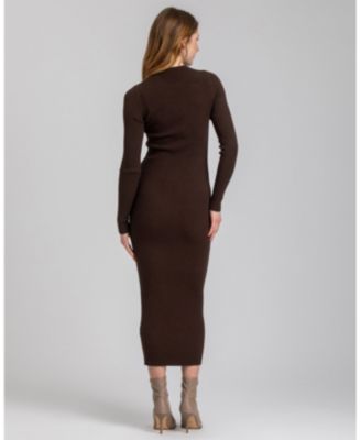 Women's Ribbed Stella Midi Dress
