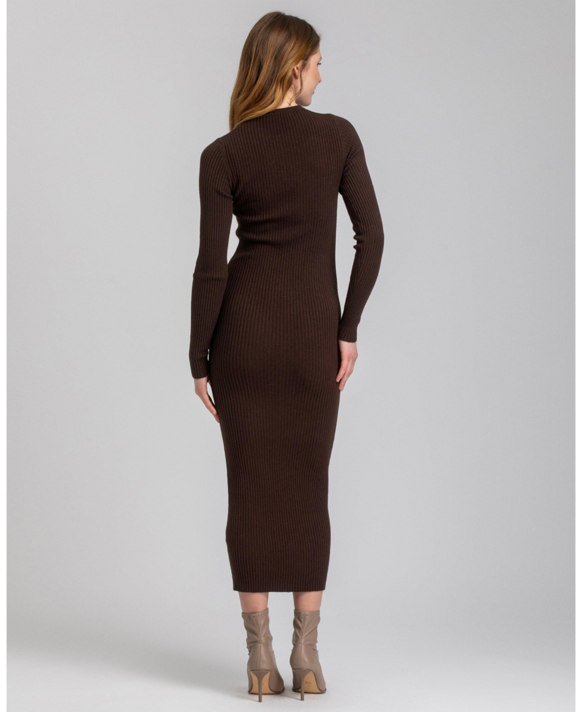 Pietro Brunelli Milano Women's Ribbed Stella Midi Dress