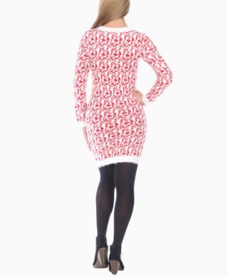 Women's Fuzzy Knit Sweater Dress