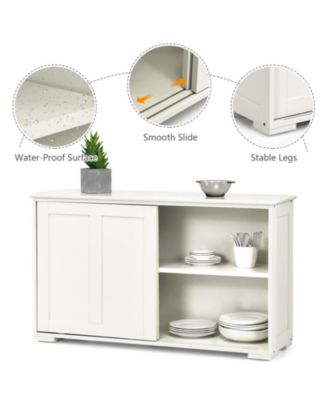 Kitchen Storage Cupboard Cabinet with Sliding Door