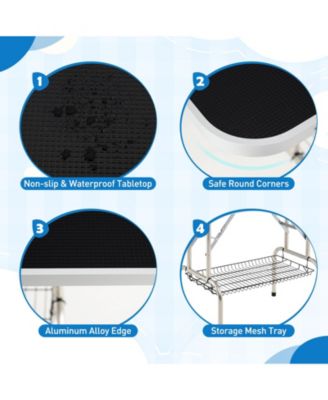 Foldable Dog Grooming Table with Height Adjustable Arms