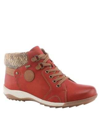 Clifton Lace-Up Booties with Sweater Cuff and Shock-Absorbing Sole