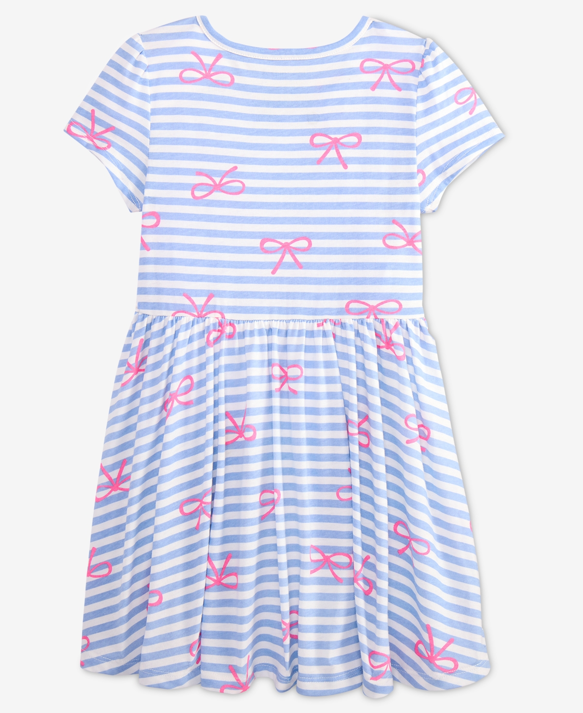 Epic Threads Girls Toddler 2t-4t Striped Bow Print Dress, Macy's Exclusive In Blue