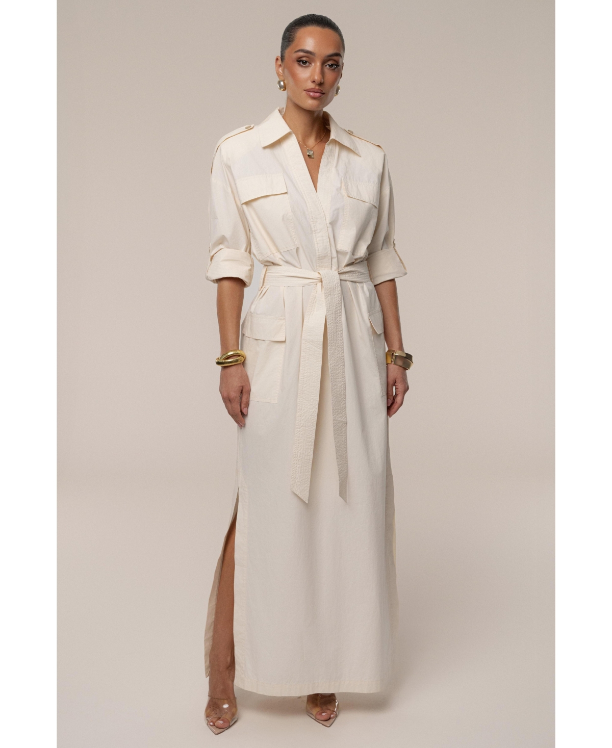 Jluxlabel Women's Harbor Shore Belted Maxi Dress