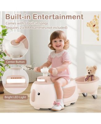 Toddler Ride on Toy with Trailer and Light Music