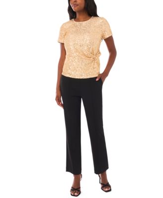 Women's Short Sleeve Side Knot Top