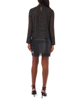 Women's Front Keyhole Bell Sleeve Top