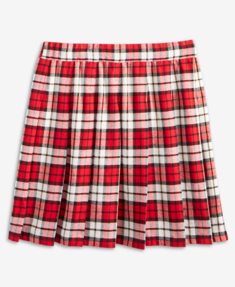 Юбка Epic Threads Pleated Plaid для девочек, цвет: Красный / Белый