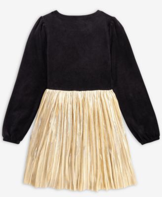 Girls' 5-20 Bow Metallic-Skirt Dress, Macy's Exclusive