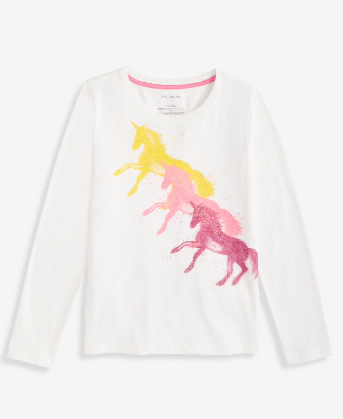 Epic Threads Girls 5-20 Unicorn Long-sleeve T-shirt, Macy's Exclusive In White
