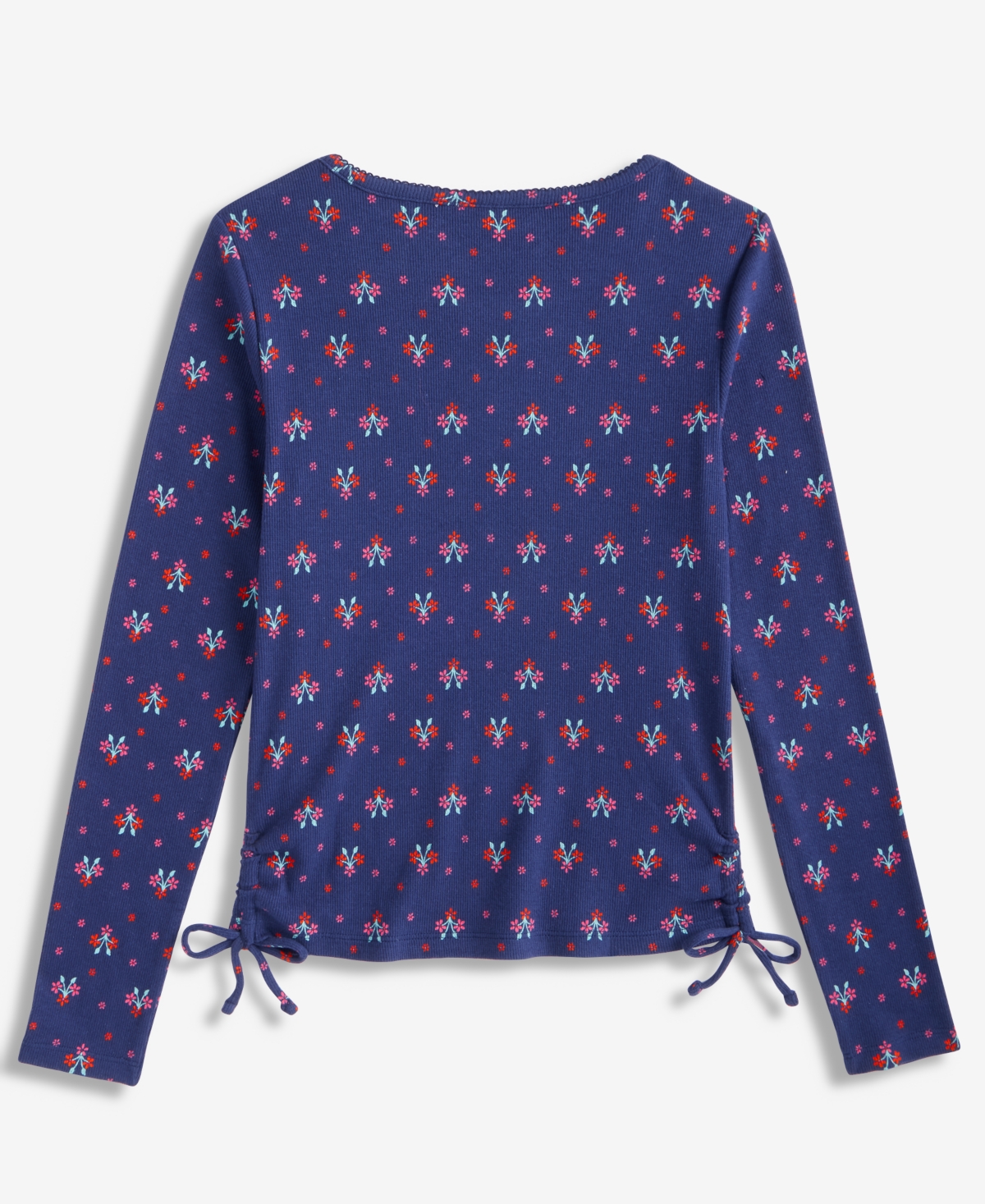 Epic Threads Girls 5-20 Ribbed Floral Print Ruched Top, Macy's Exclusive