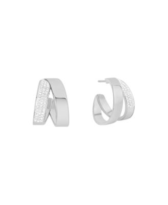 Crystal Stones Hoop Earrings