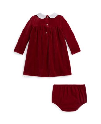 Baby Girls 2-Piece Long Sleeve Dress and Bloomer Set