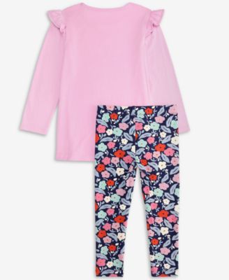 Girls Toddler 2T-4T 2-Pc. Purse-Graphic T-Shirt & Leggings Set, Macy's Exclusive