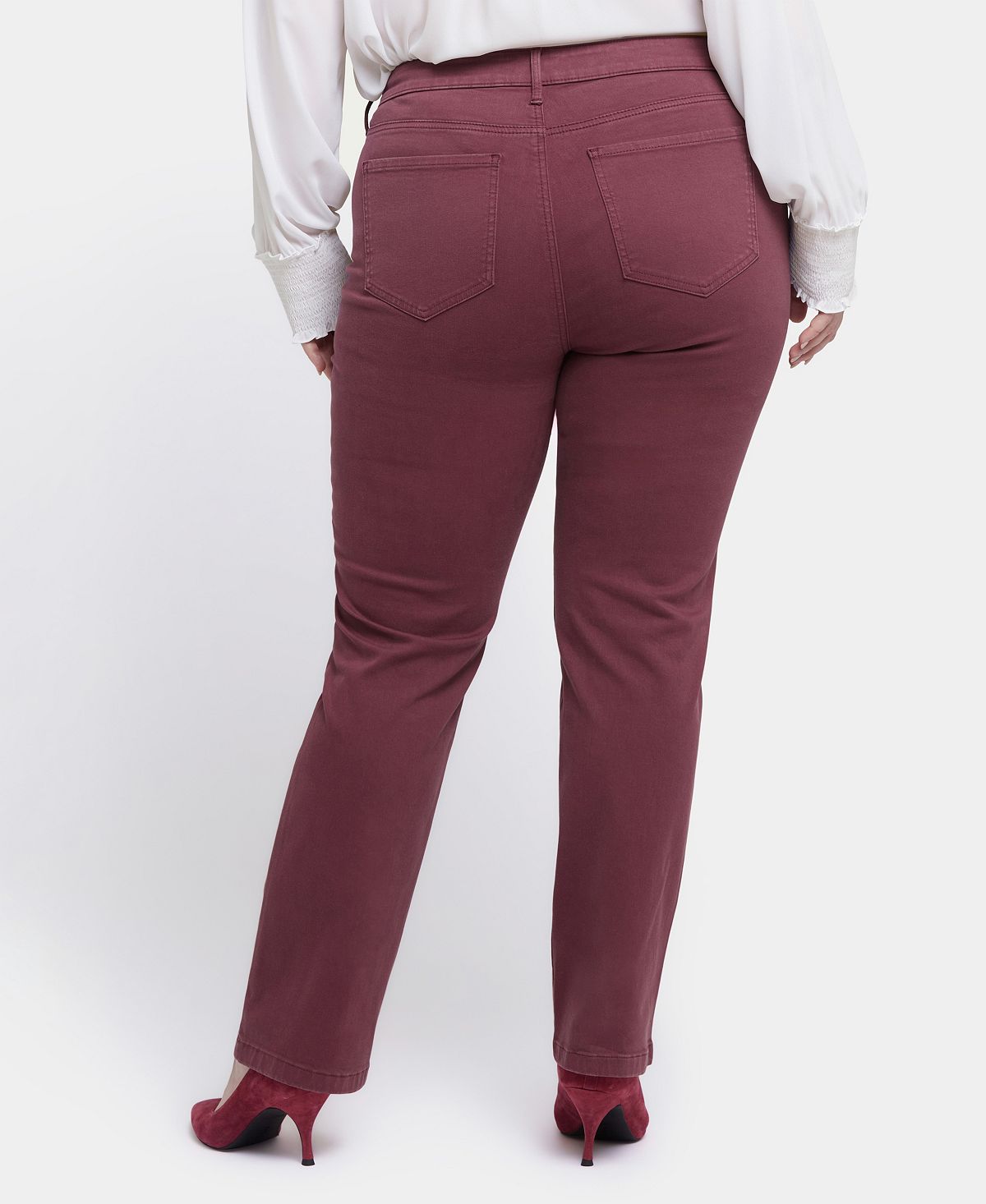 NYDJ Plus Size Marilyn Straight Leg Denim Jeans view 4 — MAYCSS fashion products