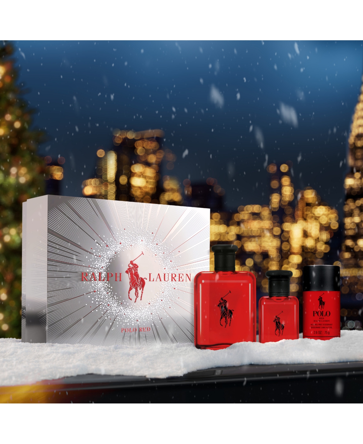 Ralph Lauren 3-pc. Polo Red Fragrance Trio Gift Set In Transparent