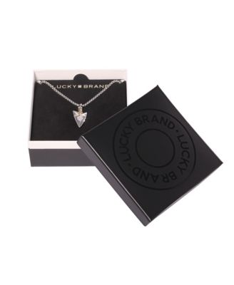 Brass Two Tone Plated 22" Arrowhead Pendant Necklace