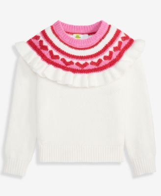 Epic Threads - Girls Toddler 2T-4T Heart Fair Isle Sweater