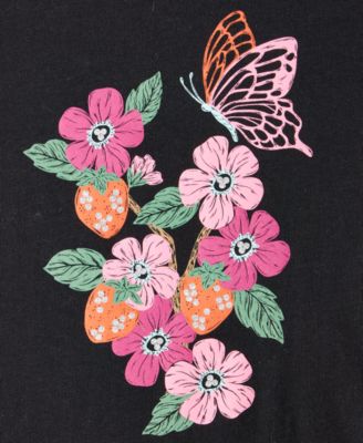 Girls' 5-20 Floral-Graphic T-Shirt, Macy's Exclusive