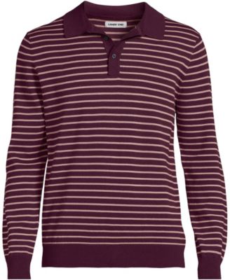 Men's Long Sleeve Cotton Sweater Polo