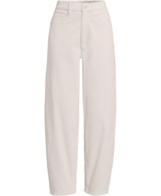 Women's Corduroy High Rise Barrel Leg Ankle Pants