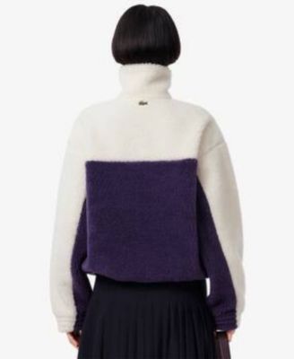 LACOSTE Women's Oversized Colorblock Half Zip Jacket