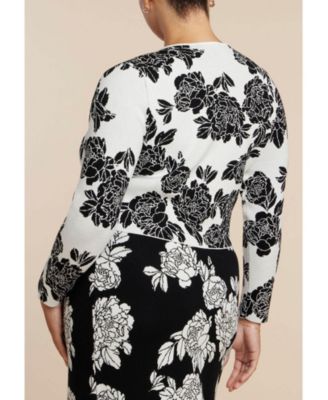 Women's Plus Size Cableknit Slouchy Sweater