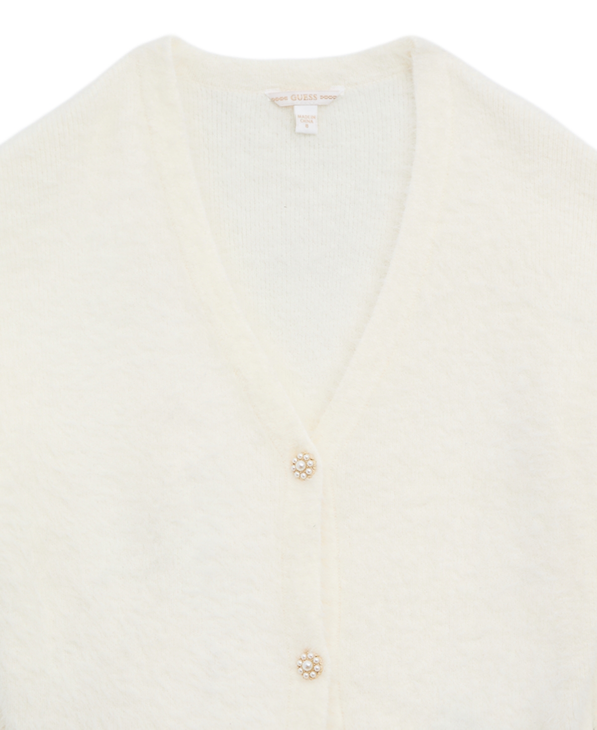 Guess Girls 7-16 Long Sleeve Cardigan In White