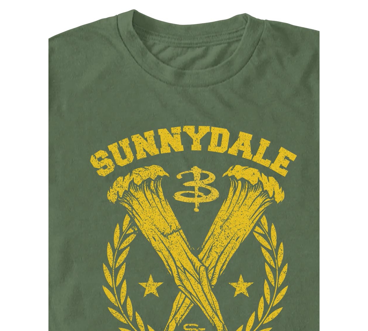 Fifth Sun Men's Buffy The Vampire Slayer Crewneck T-shirt In Green
