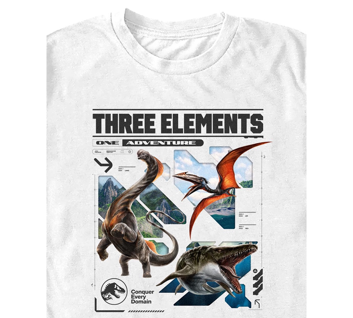 Fifth Sun Men's Jurassic World Rebirth Crewneck T-shirt In White