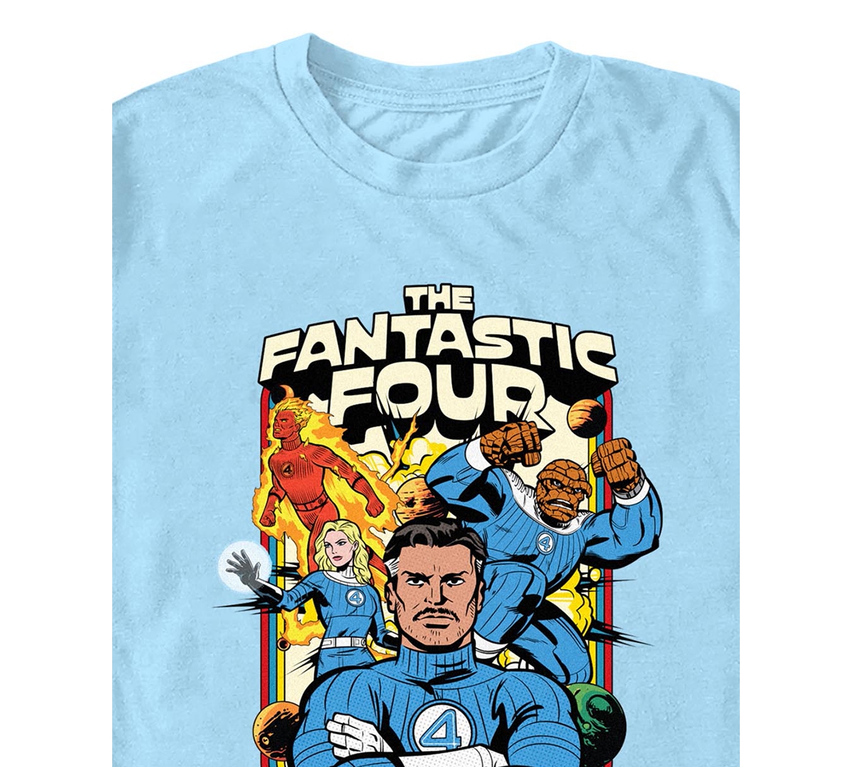 Fifth Sun Men's Fantastic 4 First Steps Short Sleeve Crewneck T-Shirt