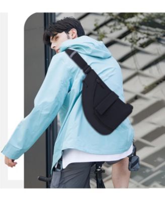 Anti Theft Travel Bag, Crossbody Bags Chest Sling Bag Purses for Women Men Black Right