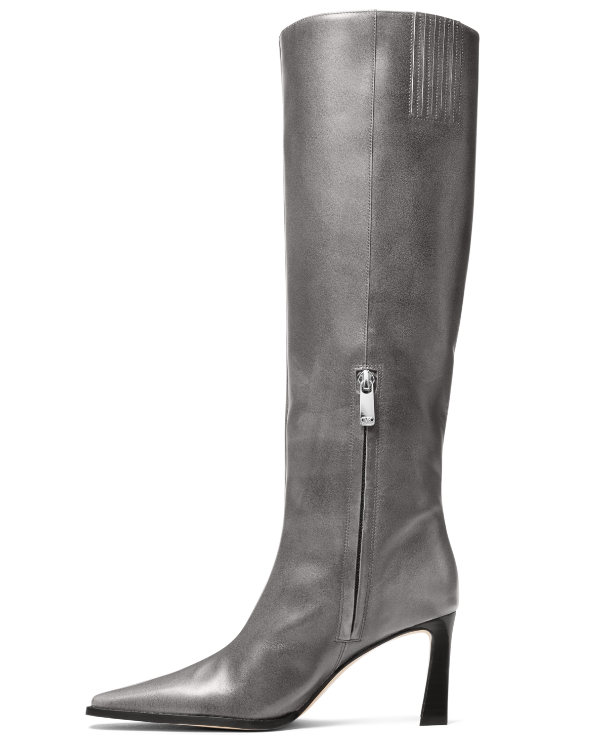 Michael Kors Darrah Burnished Leather Boot In Gray